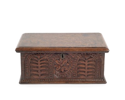 Lot 203 - A 17th century oak bible box