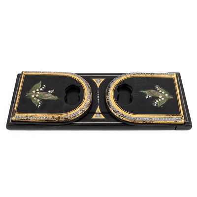 Lot 1180 - A Victorian lacquered sliding book stand