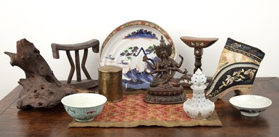 Lot 274 - Group of pieces including a Sino-Tibetan...