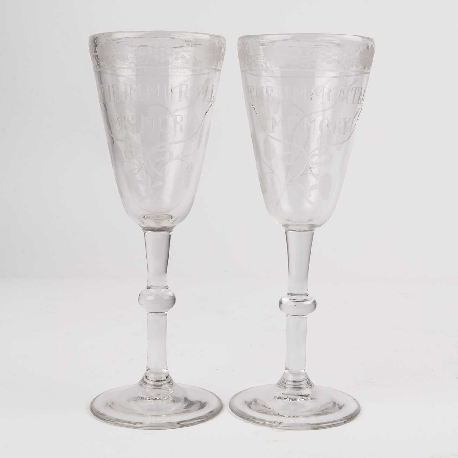 Lot 168 - A pair of antique Scottish wine glasses