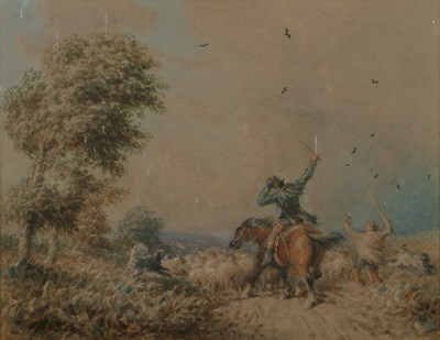 Lot 309 - David Cox (1783-1859) Landscape with sheep and...