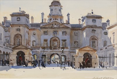 Lot 315 - Richard Foster (b. 1945) Horseguards, signed,...