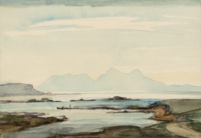 Lot 314 - Hester Frood (1882-1971) Coastal landscape,...