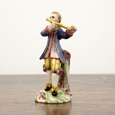 Lot 337 - Mennecy French porcelain figure of a courtier...