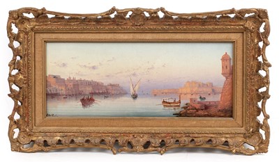 Lot 391 - Luigi Maria Galea (1847-1917) Grand harbour,...