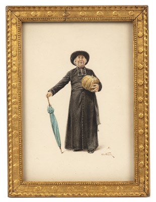 Lot 384 - Alfred Weber (1859-1931) A musical cardinal,...