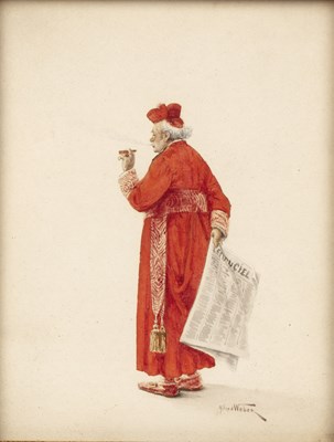 Lot 384 - Alfred Weber (1859-1931) A musical cardinal,...