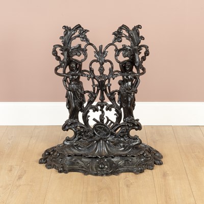 Lot 244 - An early 20th century wrought iron umbrella stand made by Alfred Corneau of Charleville