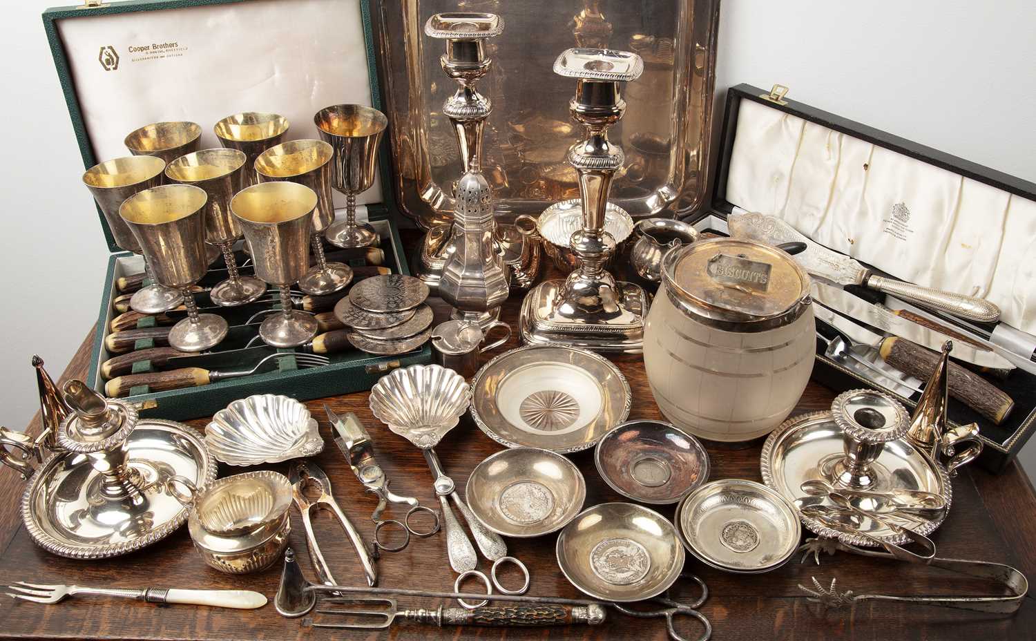 Lot 285 - Large collection of silver plate and EPNS