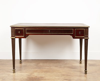 Lot 2 - Mahogany and brass desk French, 19th Century...