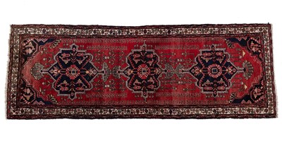 Lot 340 - An early 20th century Khamseh runner