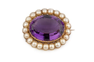 Lot 102 - A late 19th/early 20th century amethyst and...