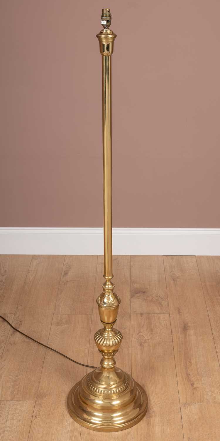 Lot 127 - A contemporary brass lamp standard