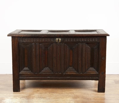 Lot 46 - Oak coffer late 17th/18th Century, with...