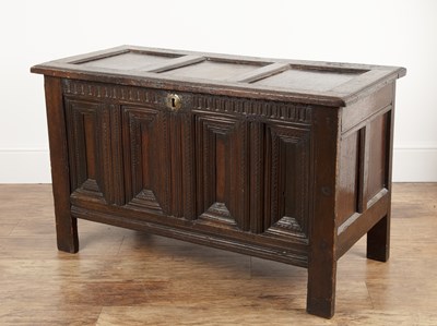 Lot 46 - Oak coffer late 17th/18th Century, with...