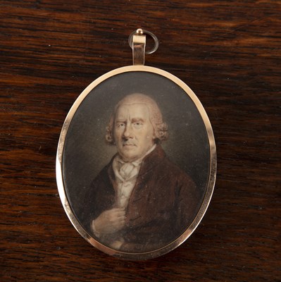 Lot 185 - 19th Century School miniature oval portrait of...