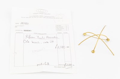 Lot 229 - An abstract panel brooch by Yasuki Hiramotsu,...