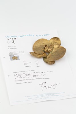 Lot 228 - A bronzed large 'Broche Orchide' by Claude...