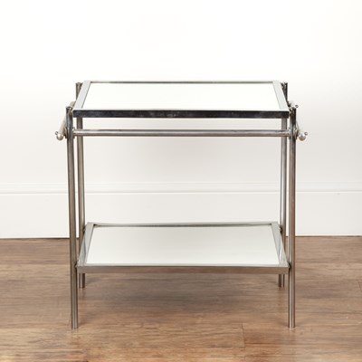 Lot 64 - 20th Century chrome two-tier occasional table,...