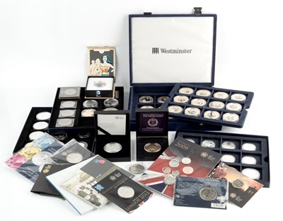 Lot 198 - A collection of silver proof and other...