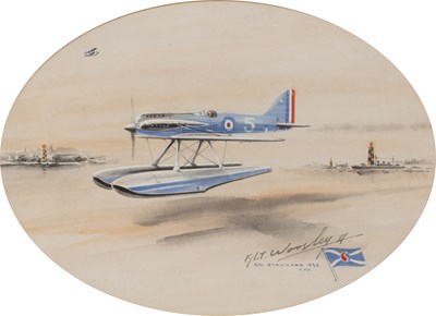 Lot 289 - Flight Lieutenant Worsley Supermarine S5 above...