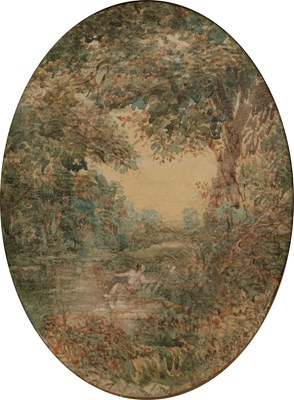 Lot 293 - S Corner (19th century) River landscape with...