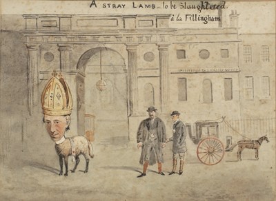 Lot 294 - English school (19th century) 'A stray lamb to...