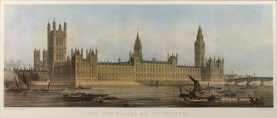 Lot 1 - E Walker 'The New Palace at Westminster',...