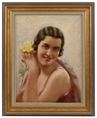 Lot 108 - R*H* Campbell A tender moment, signed, oil on...