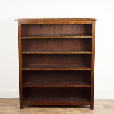 Lot 117 - Mahogany open front bookcase with four...