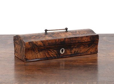 Lot 93 - Victorian faux tortoiseshell pen box  with...