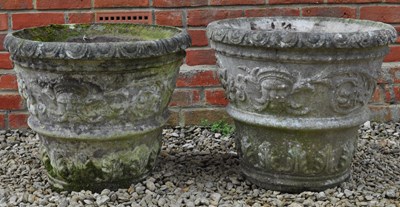 Lot 1249 - A pair of cast reconstituted stone planters