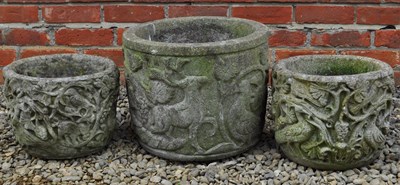 Lot 1306 - A group of three similar garden planters