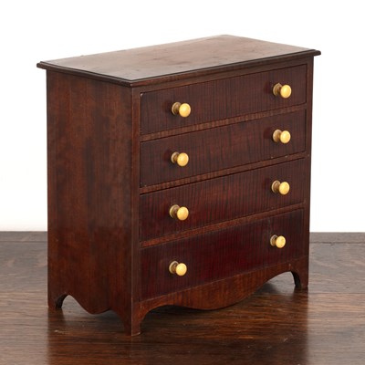 Lot 330 - Georgian-style mahogany miniature chest of...