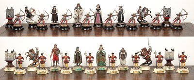 Lot 344 - Chas C. Stadden lead chess set to include...