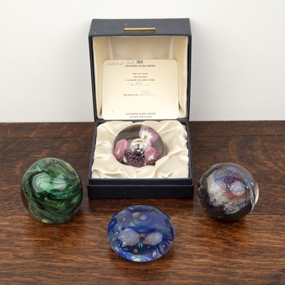 Lot 327 - Group of four paperweights to include a...