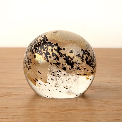 Lot 307 - Sam Herman Studio glass paperweight, signed...