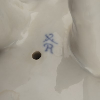Lot 392 - Porcelain model of a pug dog Continental,...