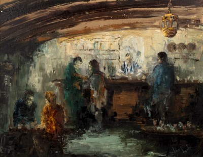 Lot 174 - Ben Maile (British 1922-2017) 'Bar', oil on...