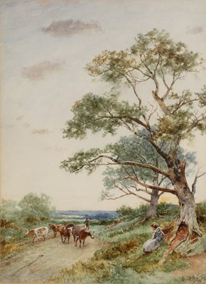 Lot 176 - David Bates (Scottish, 1840-1921) watercolour...