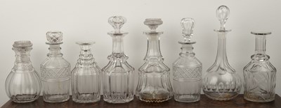 Lot 301 - Group of glassware including four Bristol blue...