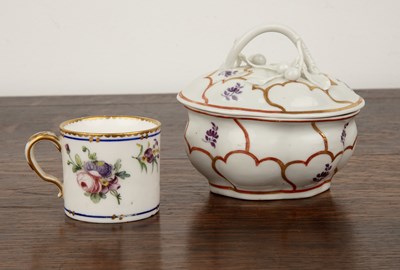 Lot 362 - Sevres porcelain coffee can and a Venice Cozzi...