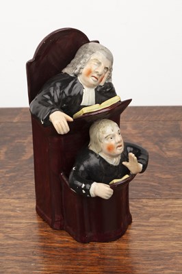 Lot 361 - Pearlware model of The Vicar and Moses circa...