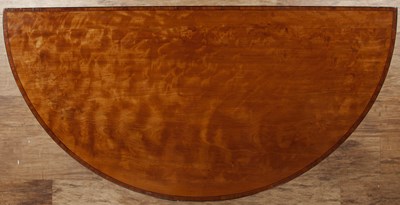 Lot 11 - Satinwood crossbanded card table Edwardian, on...