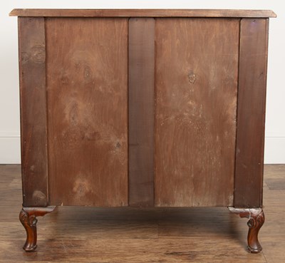 Lot 51 - Walnut chest/cupboard with crossbanded...
