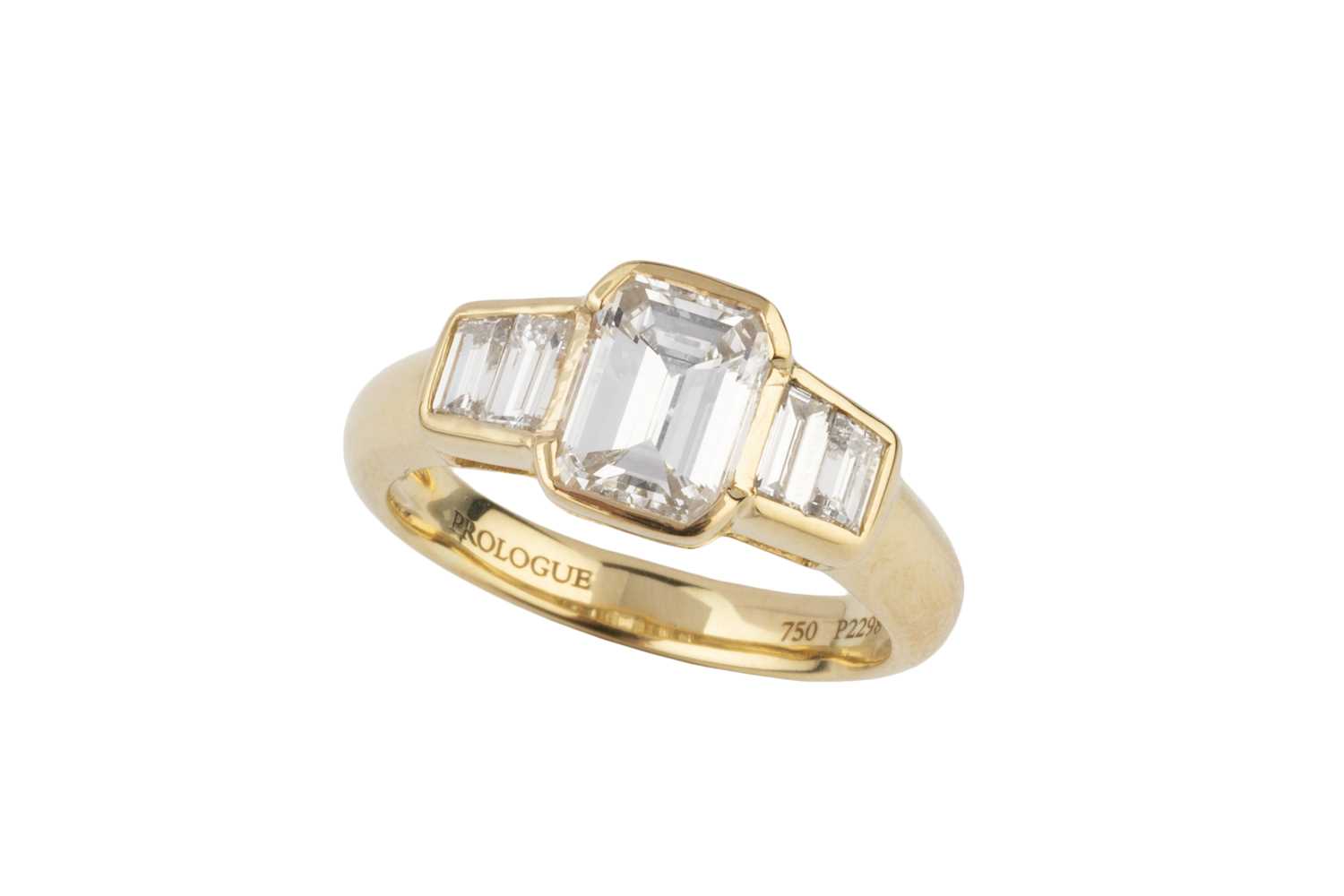 Lot A diamond five stone ring, the principal...