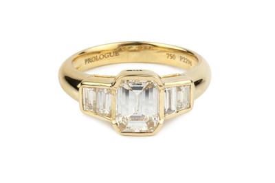 Lot 261 - A diamond five stone ring, the principal...