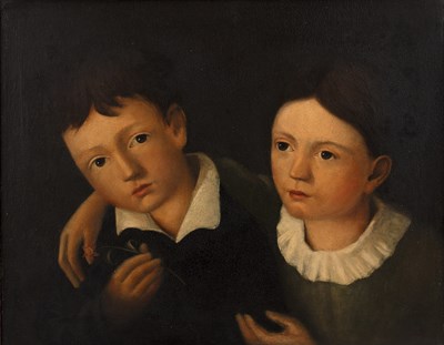 Lot 399 - American school (19th century) Portrait of two...