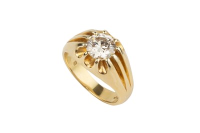 Lot 39 - A diamond single stone ring, the round...