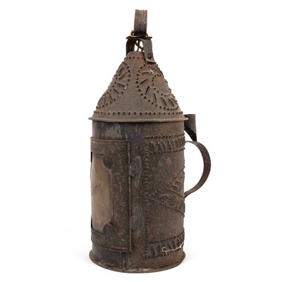 Lot 1188 - An antique tin lantern